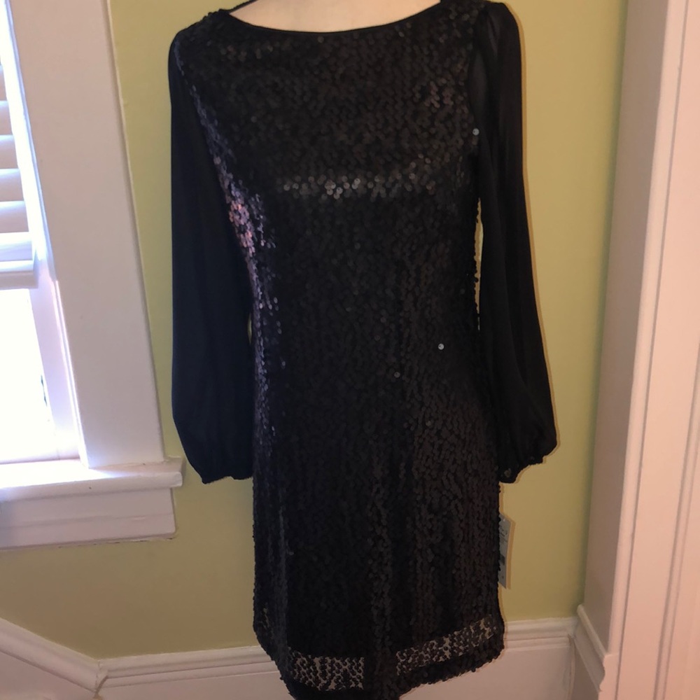 Black sequin dress